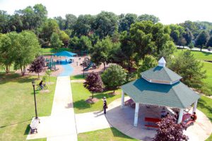 Aerial photo of Irwin Park.