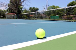Photo of a tennis court.