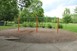 Photo of the Woodborough Park swings.