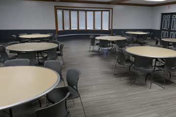 Photo of the interior of the Irwin Community Center.