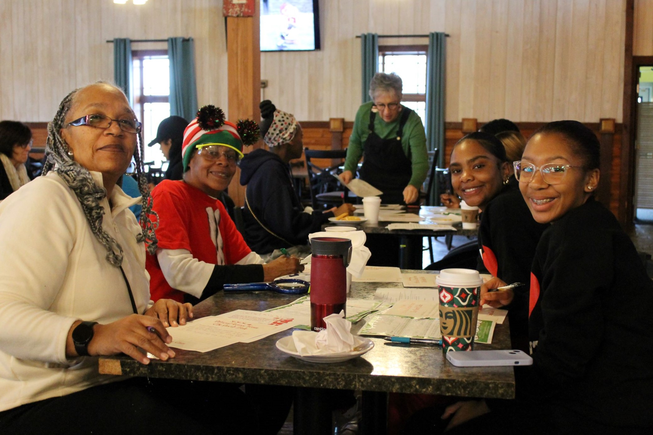 Photo of volunteers at the Santa's Senior Helper event.