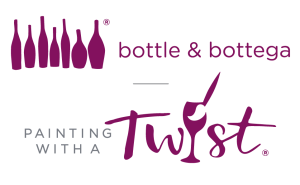 Graphic for Bottle and Bodega that reads "painting with a twist".