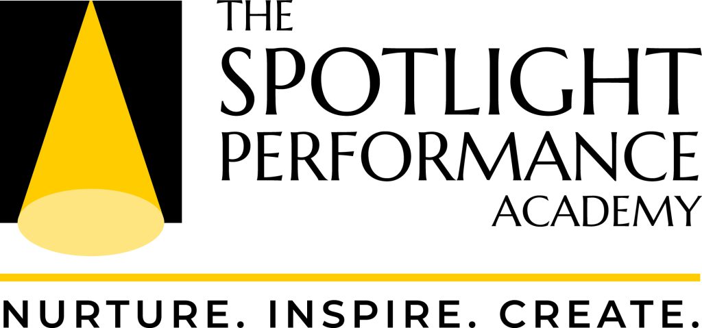 Graphic that reads "The Spotlight Performance Academy. Nurture. Inspire. Create."