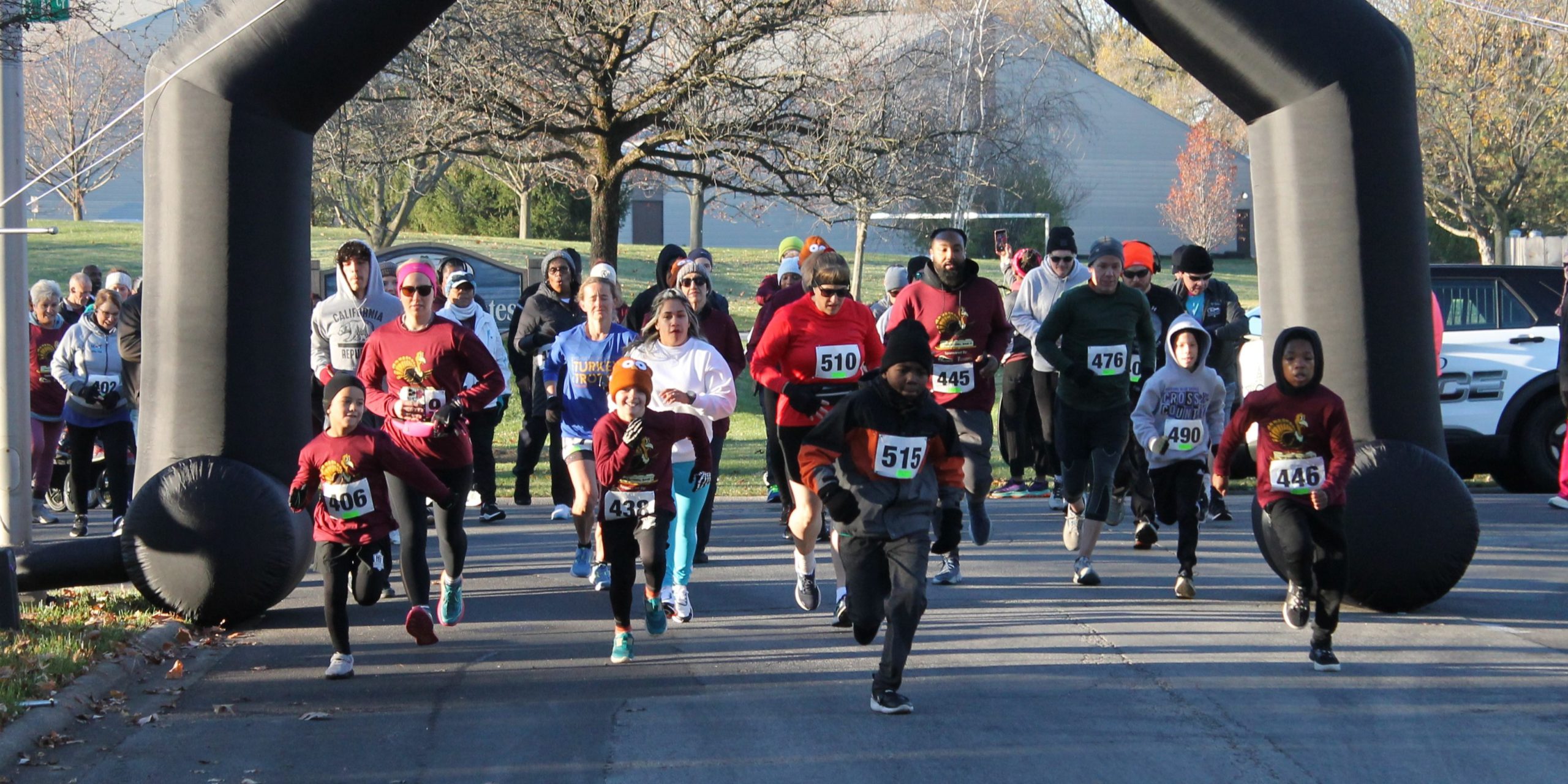 butterball for banner photo of runners at the Butterball burner