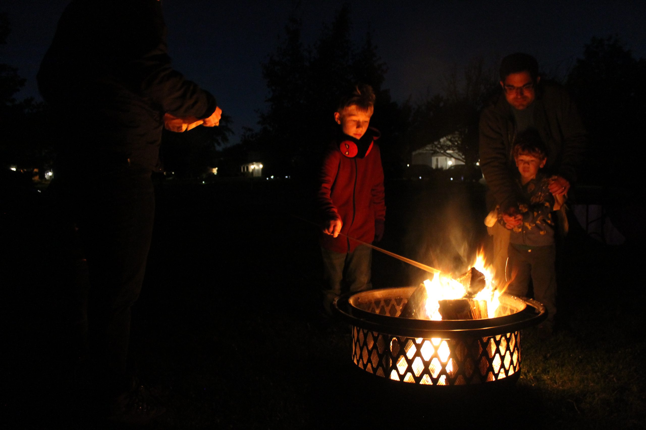 photo of the community bonfire.