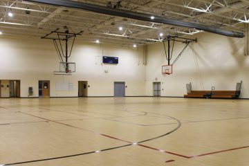 photo of the interior gym at the H-F Sports Complex.