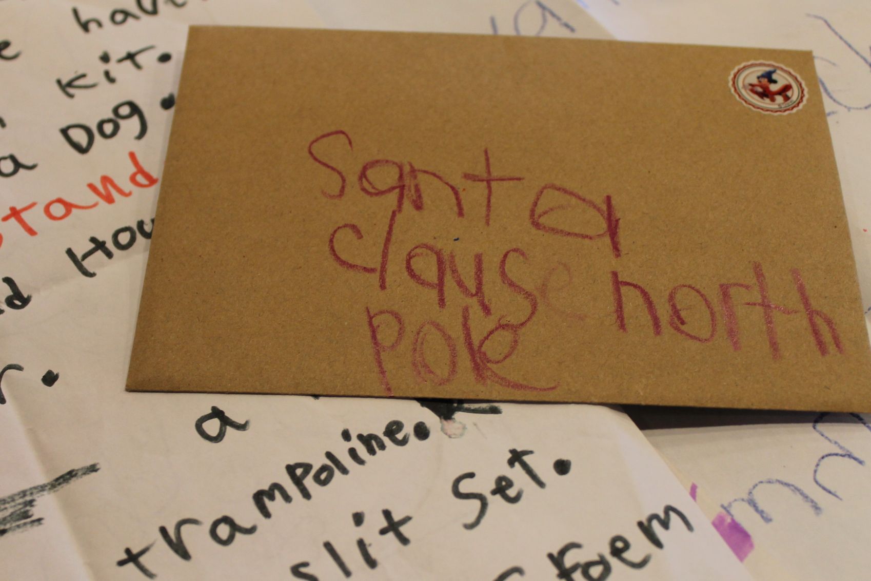 photo of a letter to santa