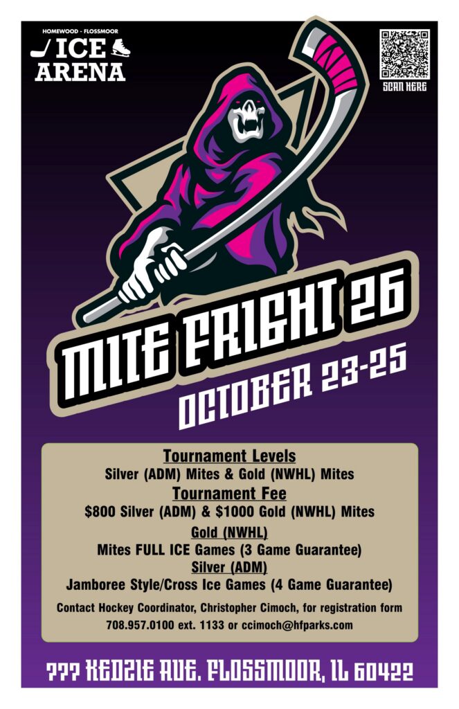 graphic for the 2026 Mite Fright Youth Hockey Tournament